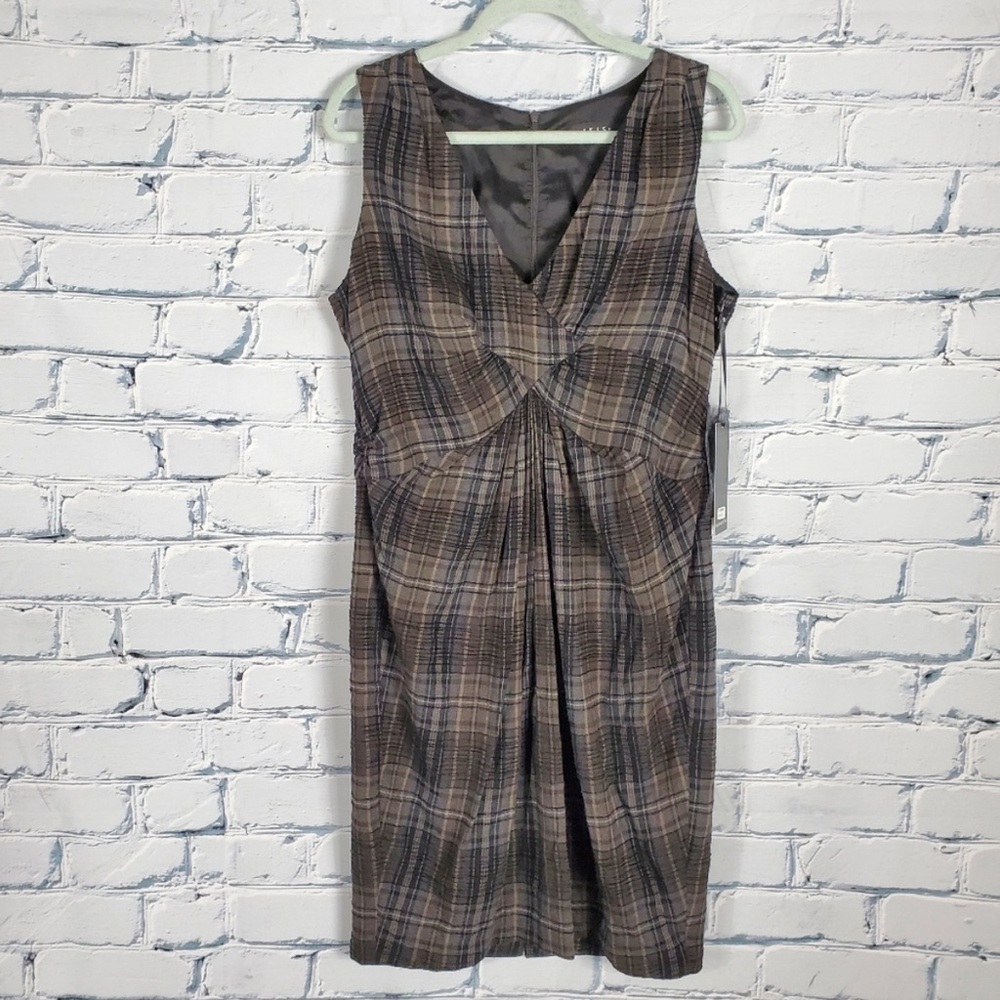 Iris Setlakwe Brown Plaid Dress
